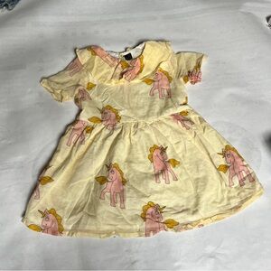 11. Mini Rodini Girls Unicorn Pony Dress 3T